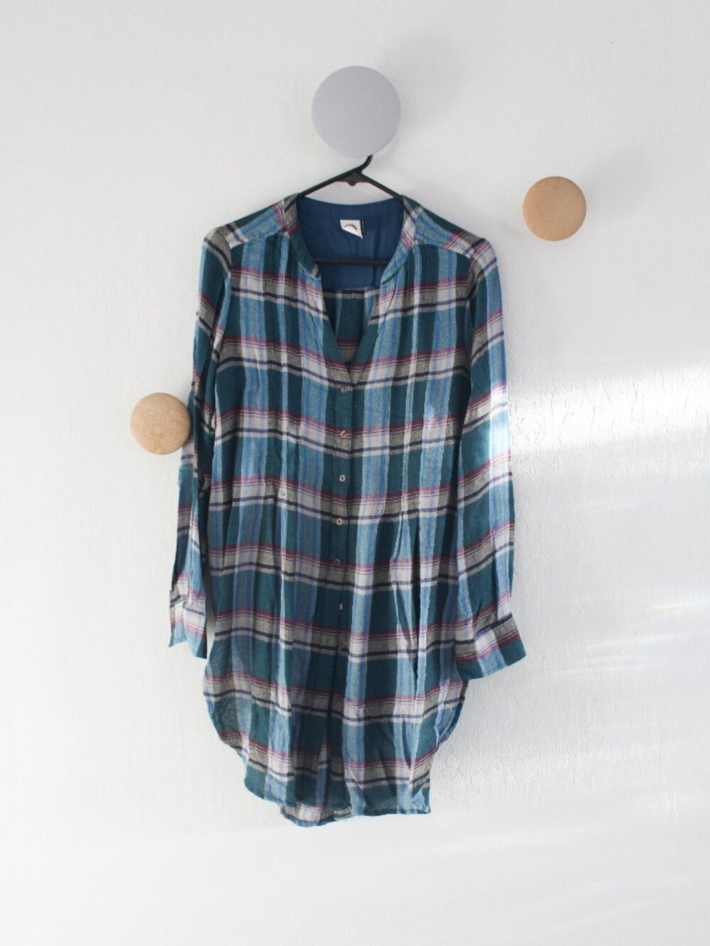 Anthropologie x Akemi + Kin Lucie Plaid Tunic Size S Long Sleeve